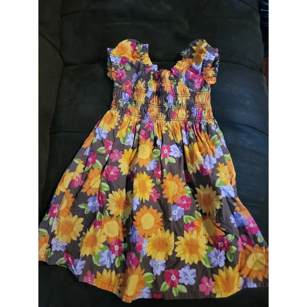 Gymboree sunflower smiles floral dress size 6‎